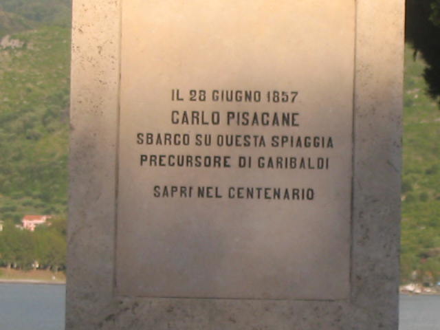 Iscrizione sul monumento